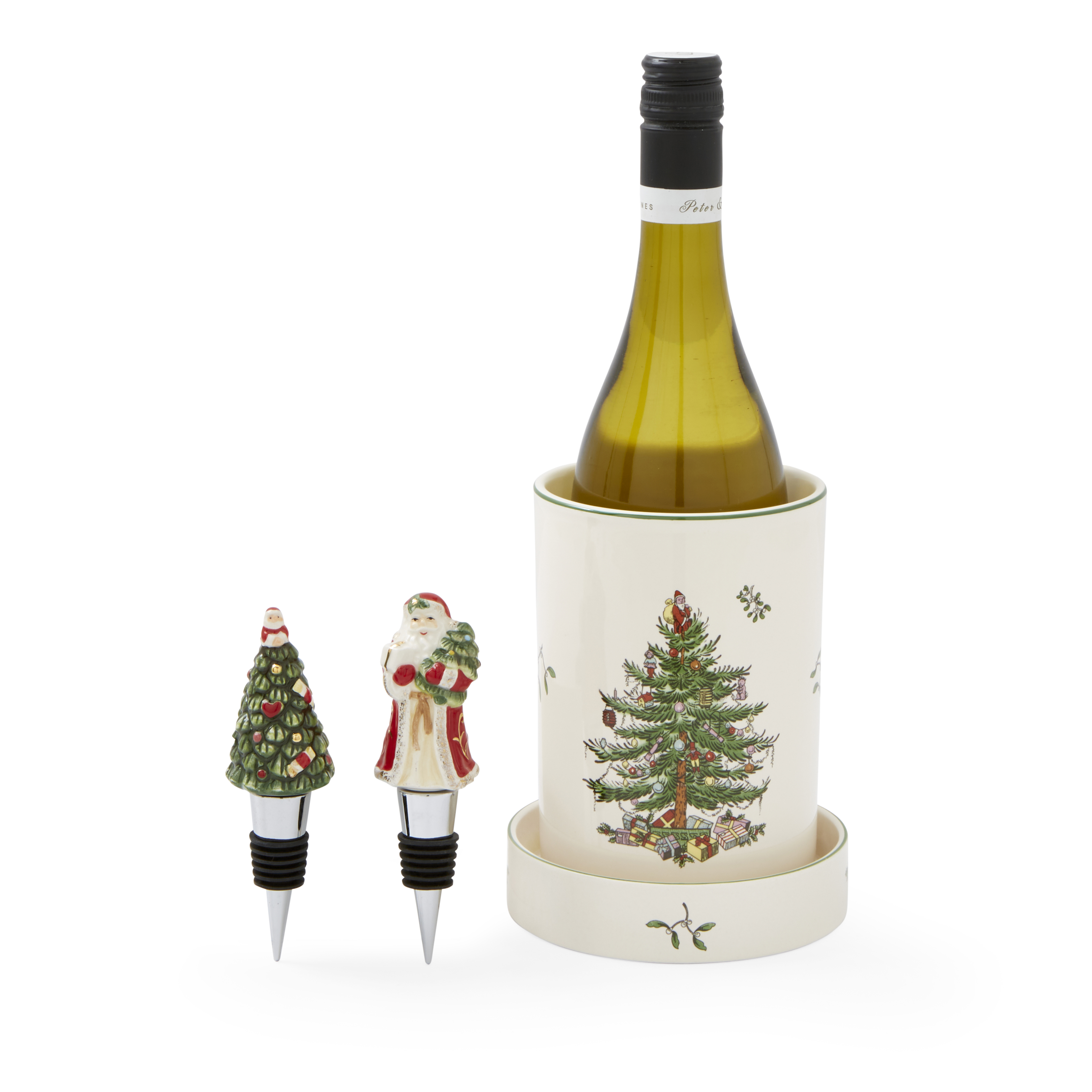 Christmas Tree 4 Piece Wine Gift Set image number null